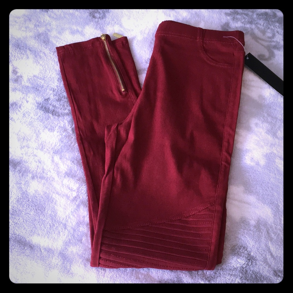 💕Dark Red Leggings S/M
